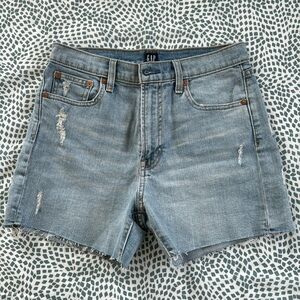 Gap high rise 4” denim shorts